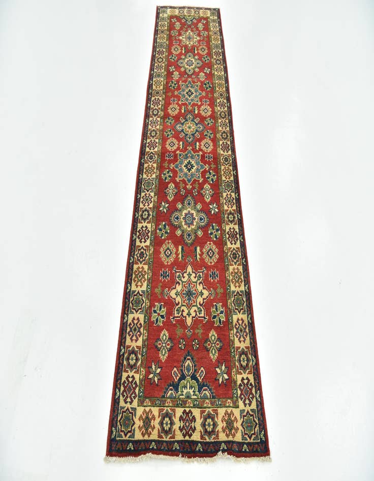 Detail image of  2' 8 x 9' 7  Hand Woven Kazak Runner Rug