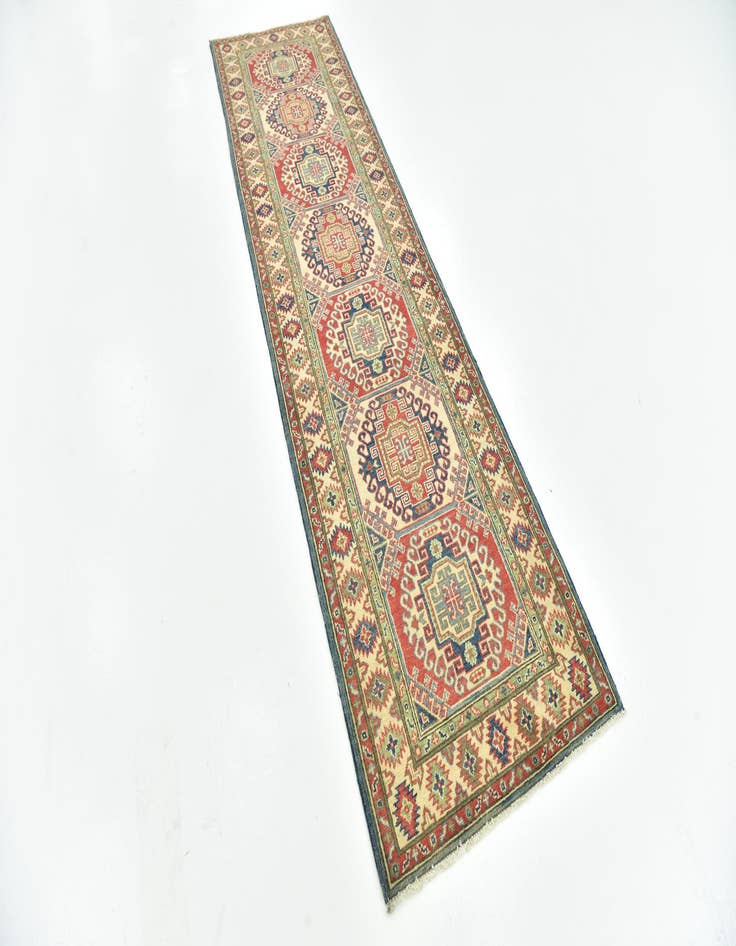 Detail image of  2' 8 x 9' 10  Hand Knotted Kazak Runner Rug