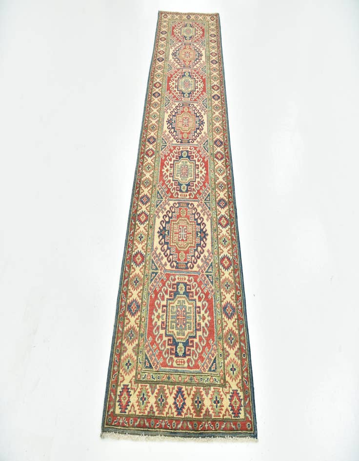 Detail image of  2' 8 x 9' 10  Hand Knotted Kazak Runner Rug