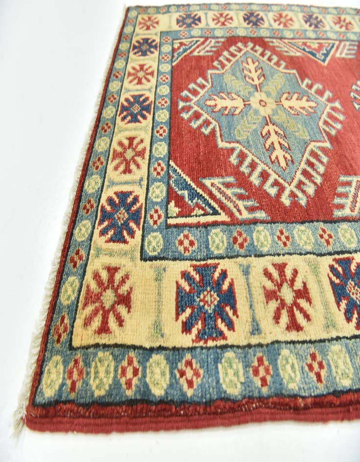 Detail image of  2' 8 x 10' 2  Hand Knotted Kazak Runner Rug
