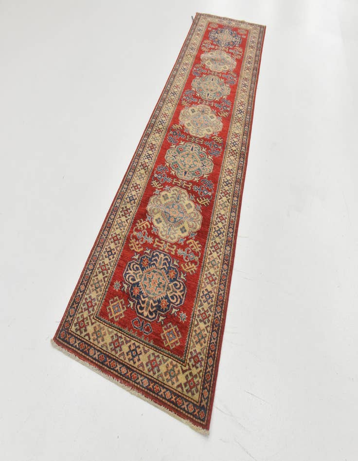 Detail image of  2' 10 x 9' 3  Hand Knotted Kazak Oriental Runner Rug