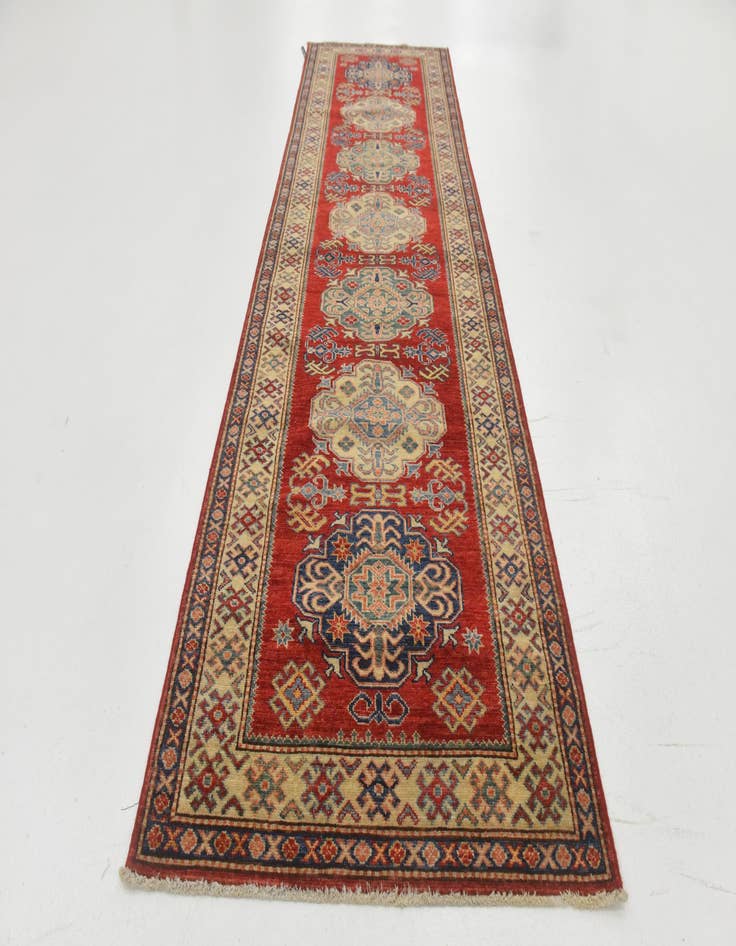 Detail image of  2' 10 x 9' 3  Hand Knotted Kazak Oriental Runner Rug