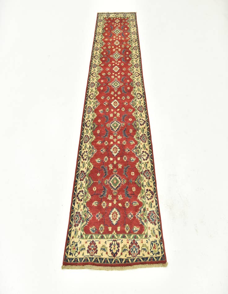 Detail image of  2' 8 x 9' 9  Hand Knotted Kazak Runner Rug