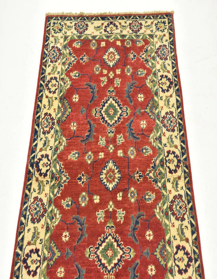 Detail image of  2' 8 x 9' 9  Hand Knotted Kazak Runner Rug