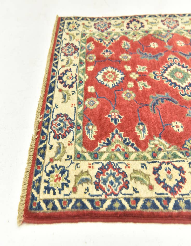 Detail image of  2' 8 x 9' 9  Hand Knotted Kazak Runner Rug