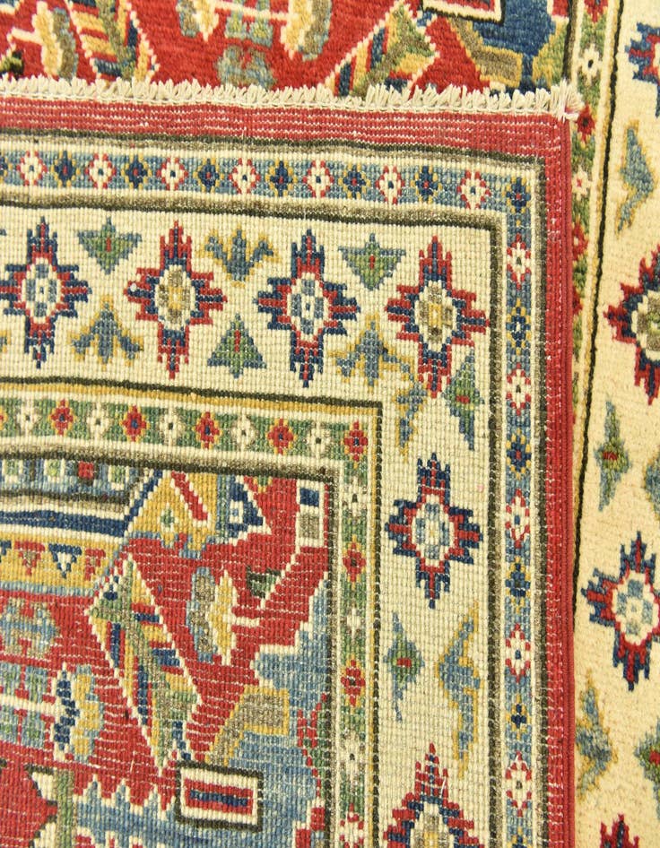 Detail image of  2' 8 x 9'  Hand Knotted Kazak Runner Rug