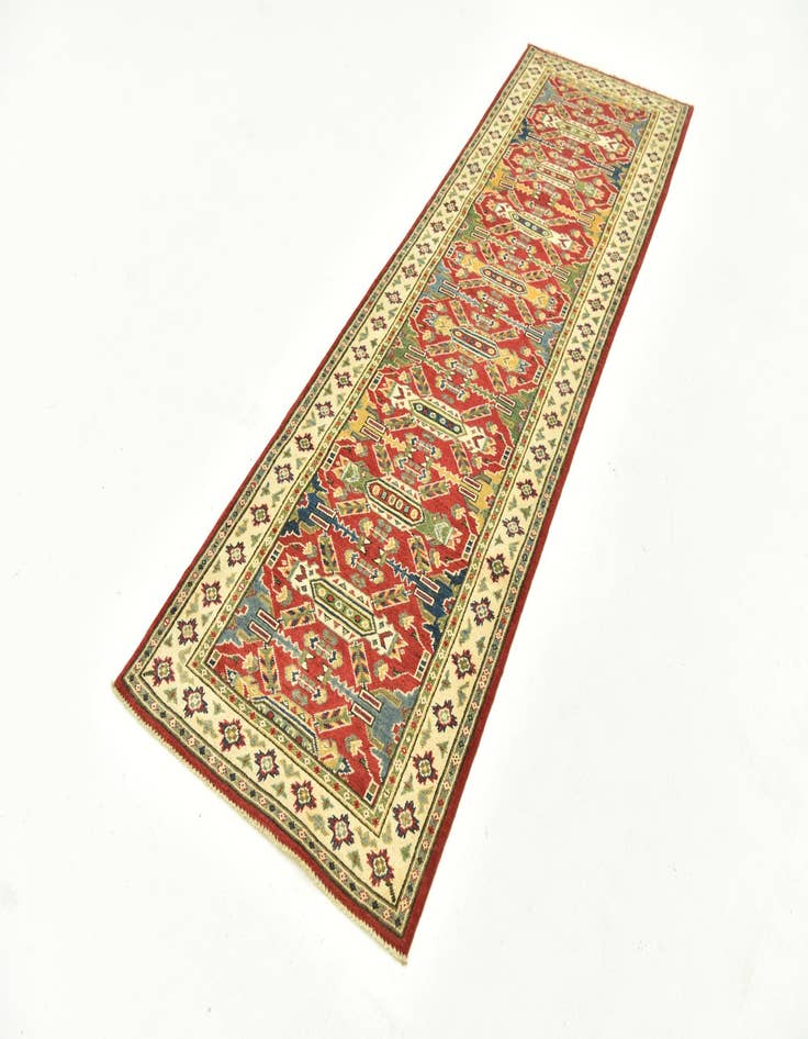 Detail image of  2' 8 x 9'  Hand Knotted Kazak Runner Rug