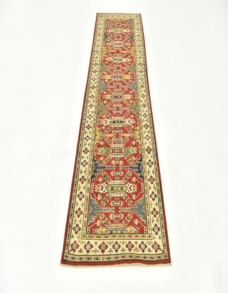 Detail image of  2' 8 x 9'  Hand Knotted Kazak Runner Rug
