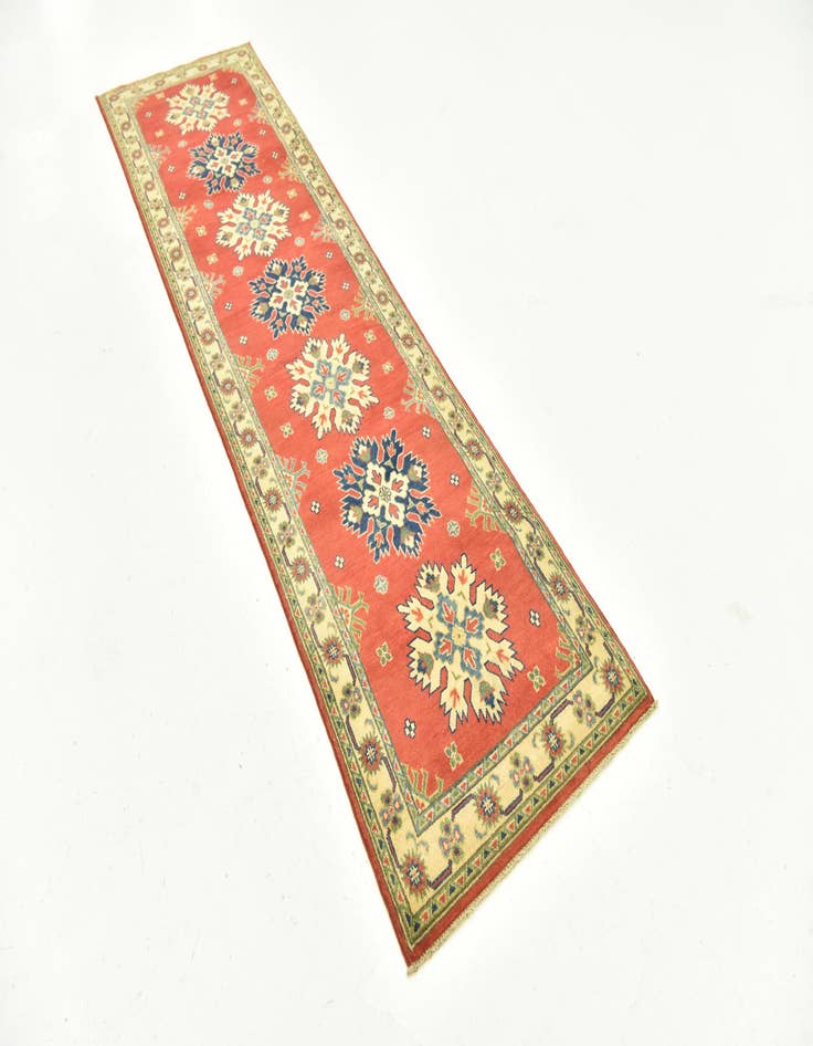 Detail image of  2' 6 x 10'  Hand Knotted Kazak Runner Rug