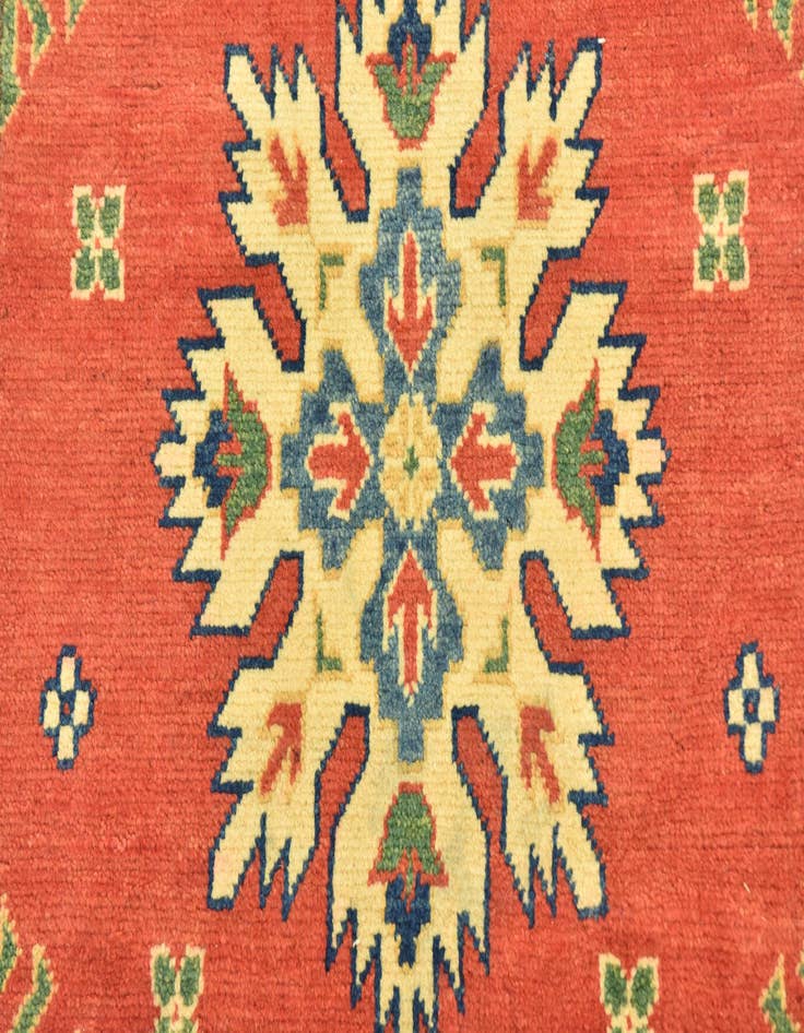 Detail image of  2' 6 x 10'  Hand Knotted Kazak Runner Rug
