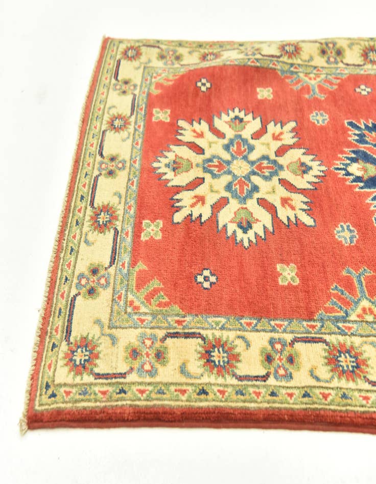 Detail image of  2' 6 x 10'  Hand Knotted Kazak Runner Rug