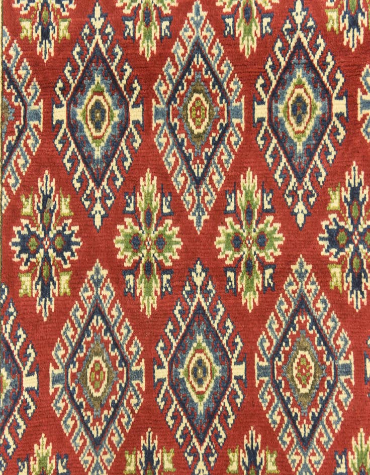 Detail image of  4' x 10' 4  Hand Knotted Kazak Runner Rug