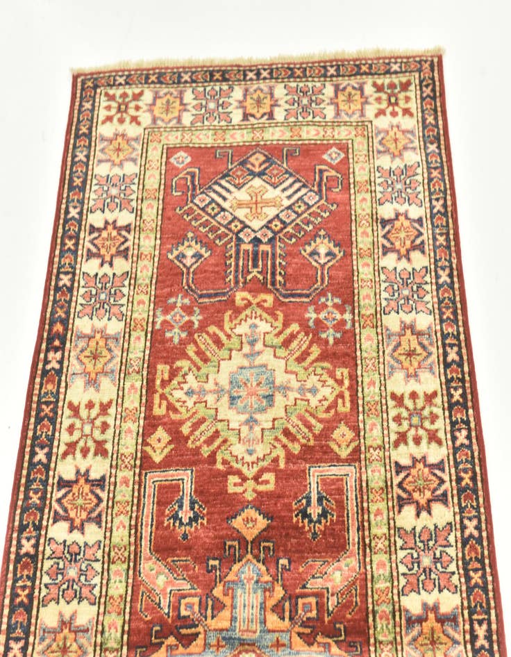 Detail image of  2' 9 x 10'  Hand Knotted Kazak Oriental Runner Rug