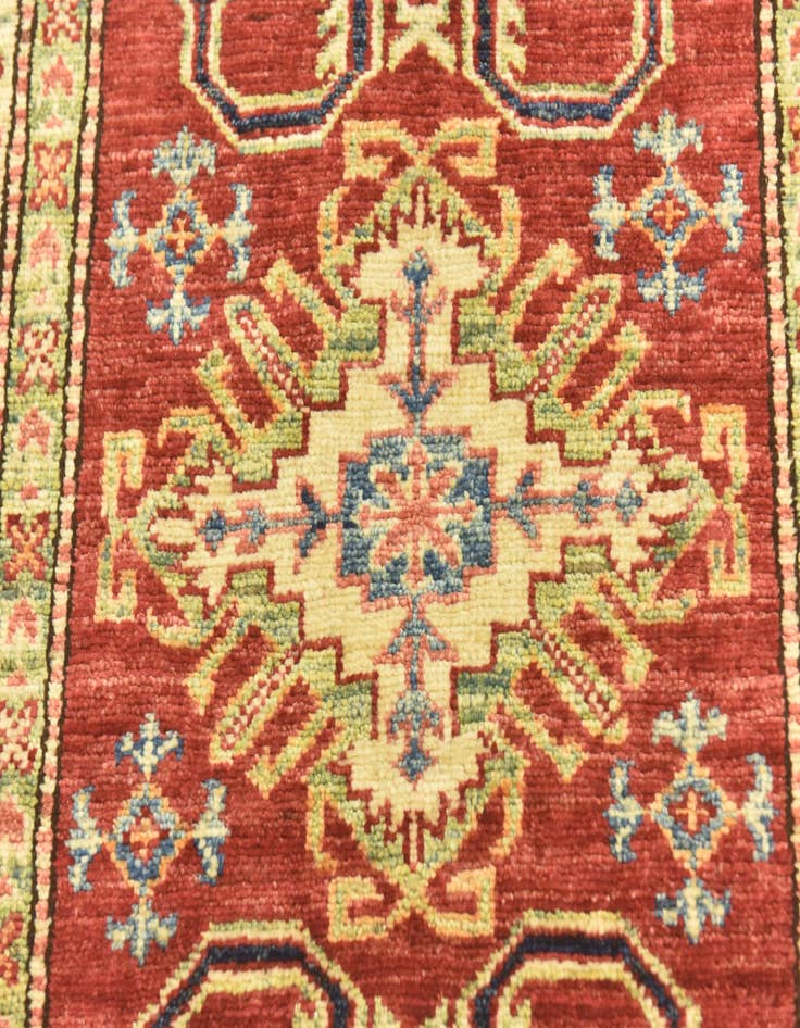 Detail image of  2' 9 x 10'  Hand Knotted Kazak Oriental Runner Rug