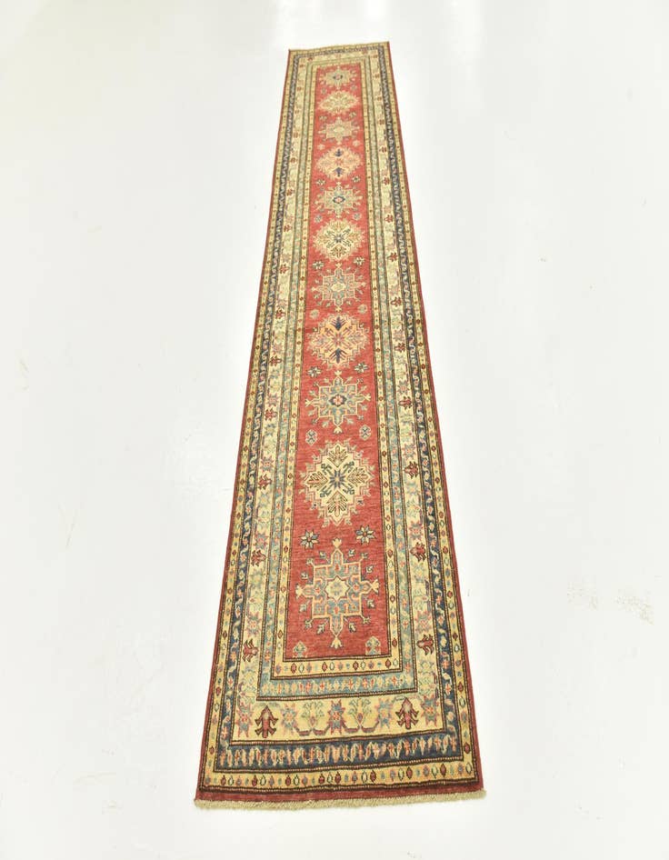 Detail image of  2' 7 x 10' 2  Hand Knotted Kazak Oriental Runner Rug