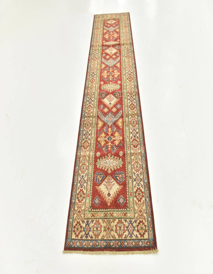 Detail image of  2' 9 x 9' 9  Hand Knotted Kazak Oriental Runner Rug