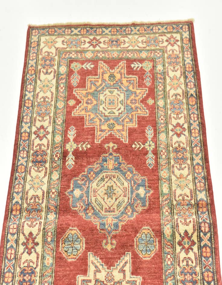 Detail image of  2' 6 x 9' 6  Hand Knotted Kazak Oriental Runner Rug