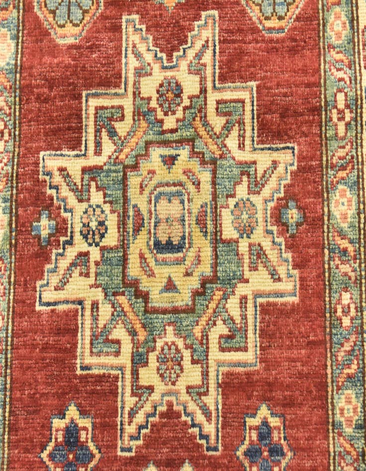 Detail image of  2' 6 x 9' 6  Hand Knotted Kazak Oriental Runner Rug