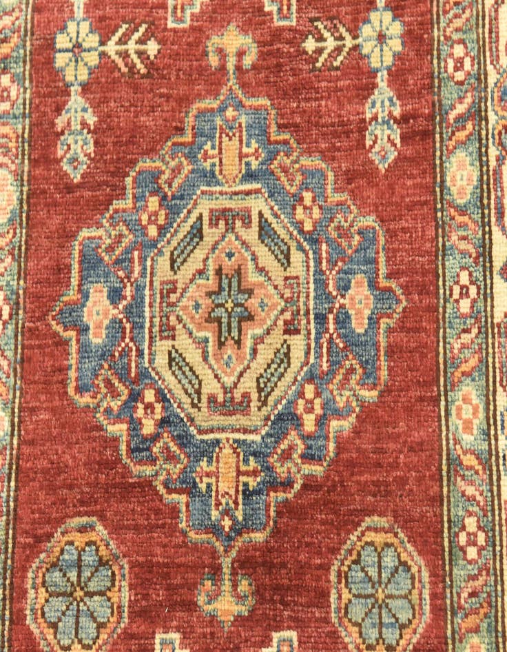 Detail image of  2' 6 x 9' 6  Hand Knotted Kazak Oriental Runner Rug