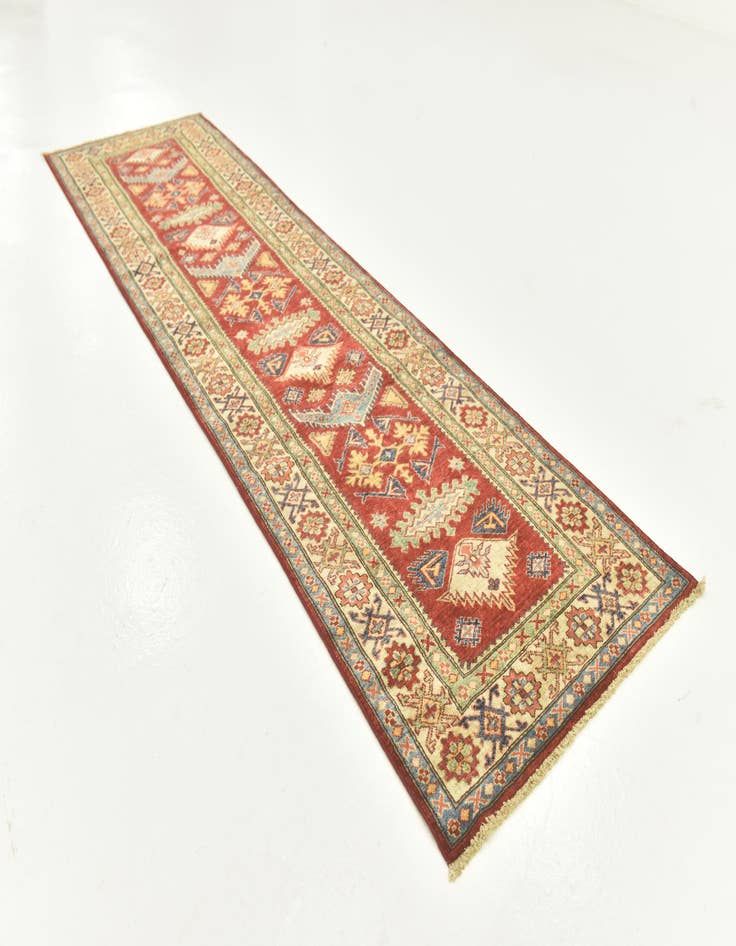 Detail image of  2' 8 x 9' 10  Hand Knotted Kazak Oriental Runner Rug