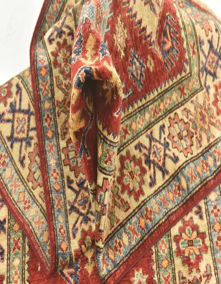 Detail image of  2' 8 x 9' 10  Hand Knotted Kazak Oriental Runner Rug