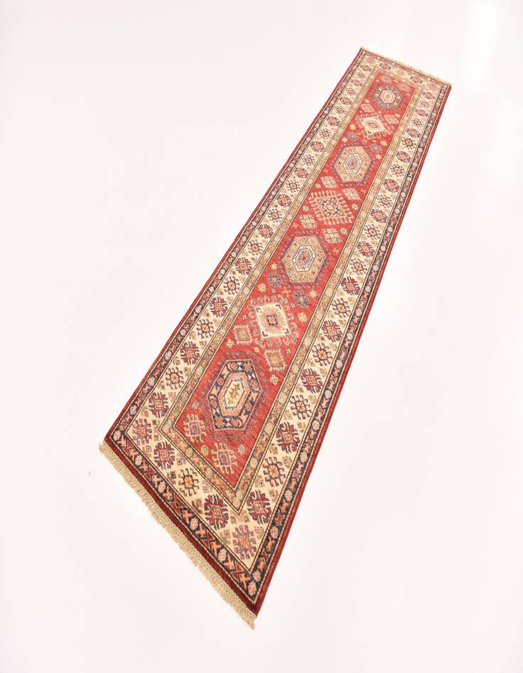 Detail image of  2' 8 x 9' 10  Hand Knotted Kazak Oriental Runner Rug