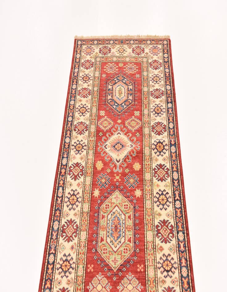 Detail image of  2' 8 x 9' 10  Hand Knotted Kazak Oriental Runner Rug