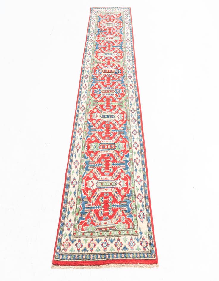 Detail image of  2' 8 x 9' 8  Hand Knotted Kazak Runner Rug