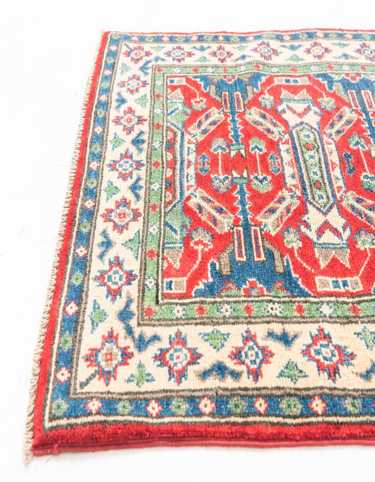 Detail image of  2' 8 x 9' 8  Hand Knotted Kazak Runner Rug