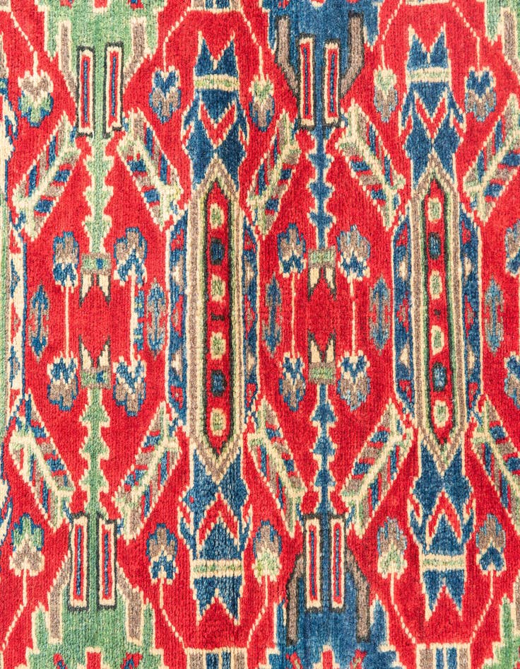 Detail image of  2' 8 x 9' 8  Hand Knotted Kazak Runner Rug