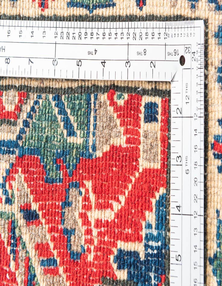 Detail image of  2' 8 x 9' 8  Hand Knotted Kazak Runner Rug