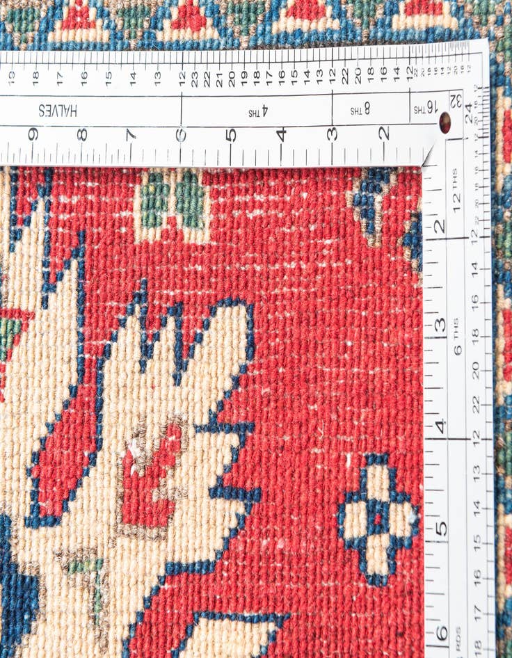 Detail image of  2' 8 x 9' 7  Hand Knotted Kazak Runner Rug