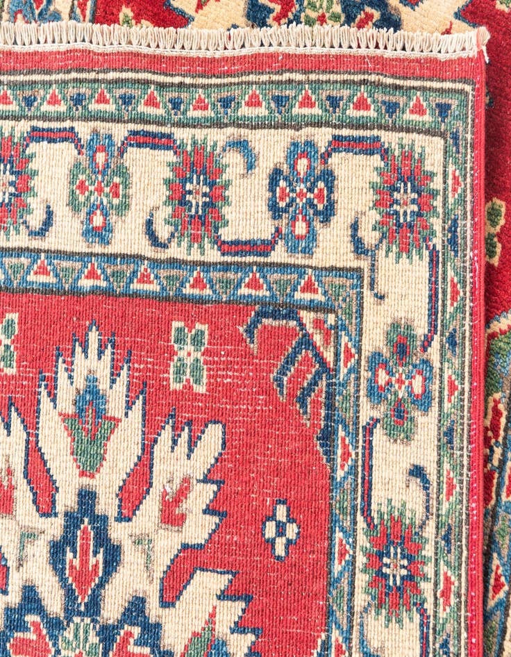 Detail image of  2' 8 x 9' 7  Hand Knotted Kazak Runner Rug