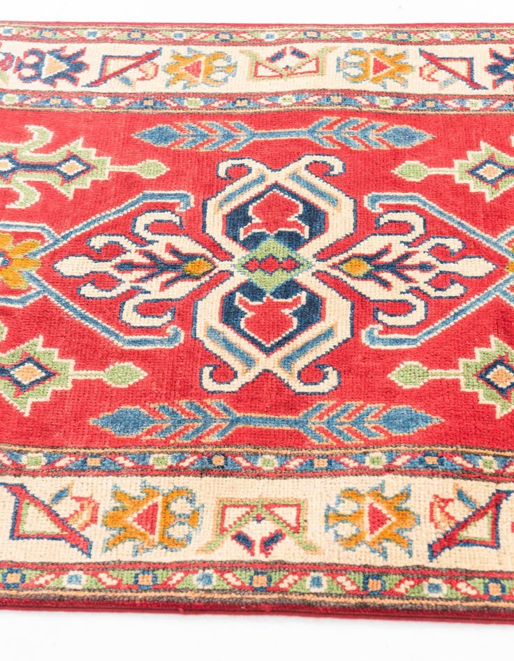 Detail image of  2' 7 x 10'  Hand Knotted Kazak Runner Rug