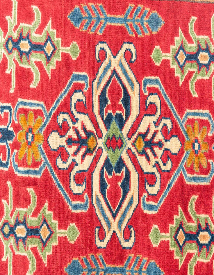 Detail image of  2' 7 x 10'  Hand Knotted Kazak Runner Rug