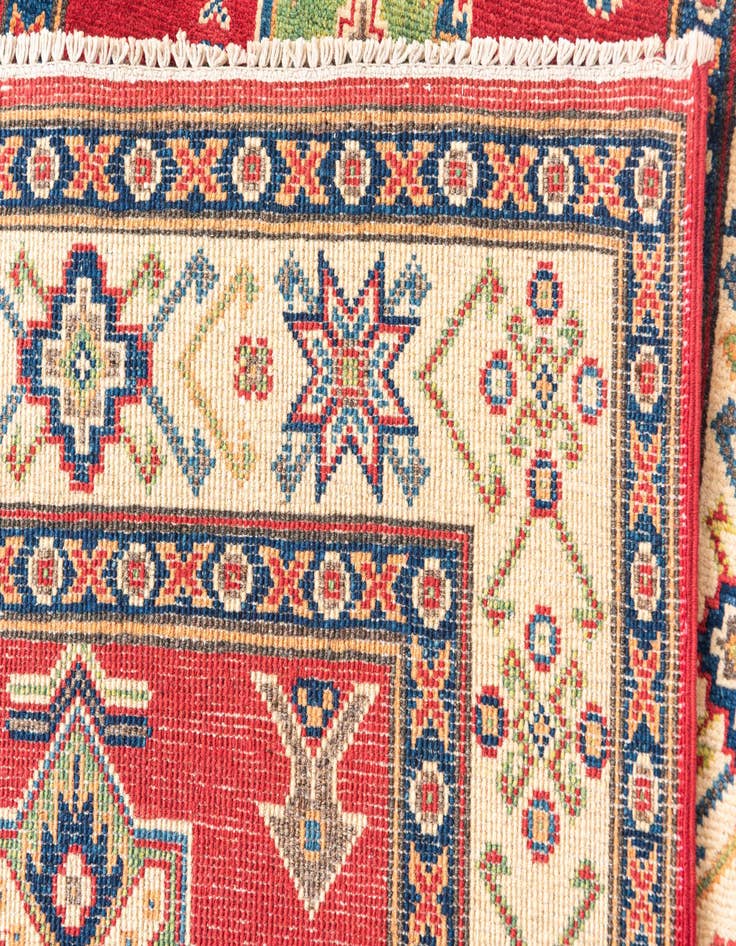 Detail image of  2' 7 x 9' 9  Hand Knotted Kazak Runner Rug