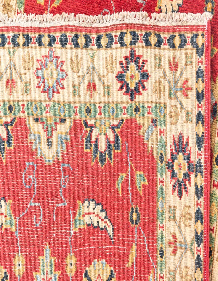 Detail image of  2' 7 x 9' 9  Hand Knotted Kazak Runner Rug
