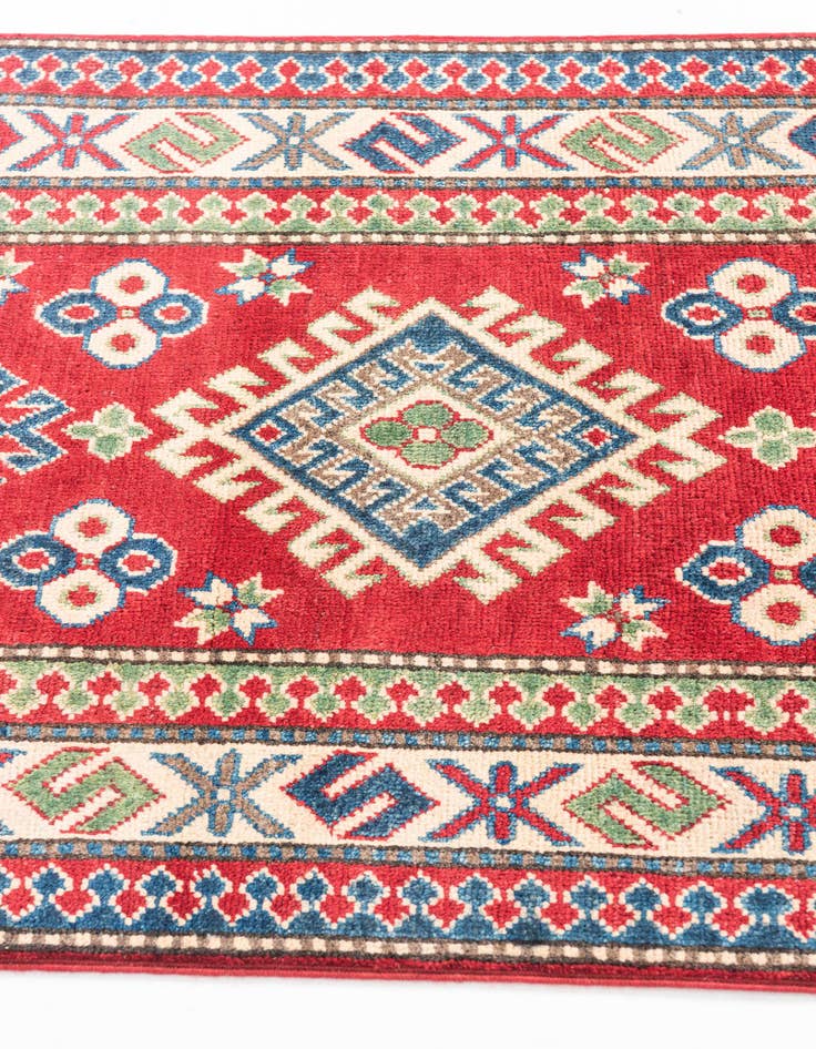Detail image of  2' 8 x 9' 9  Hand Knotted Kazak Runner Rug