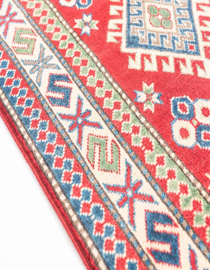 Detail image of  2' 8 x 9' 9  Hand Knotted Kazak Runner Rug