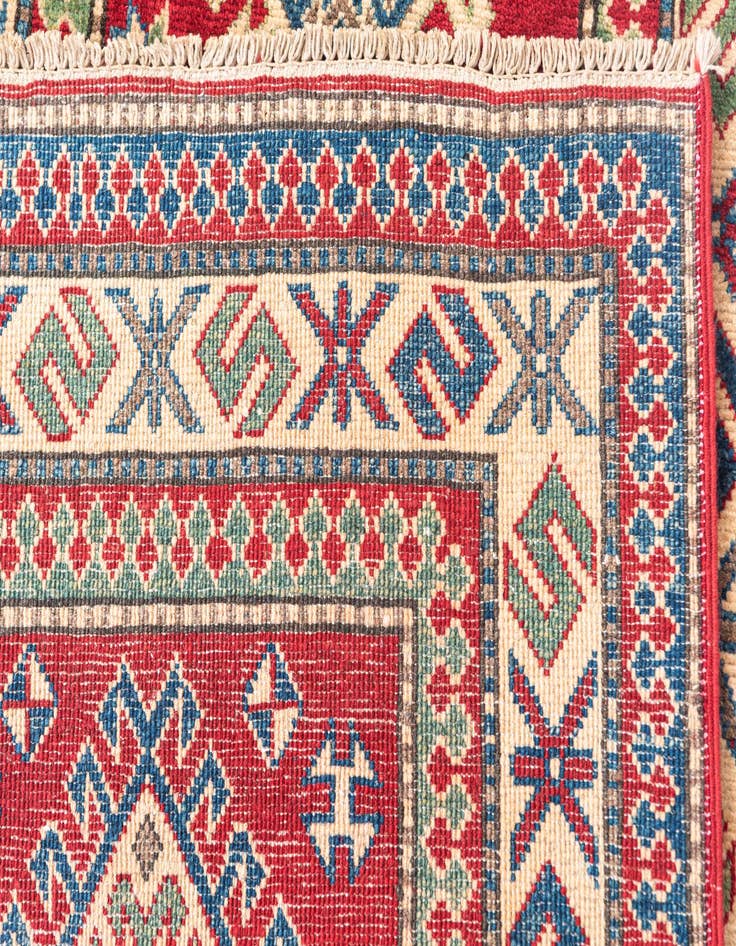 Detail image of  2' 8 x 9' 9  Hand Knotted Kazak Runner Rug