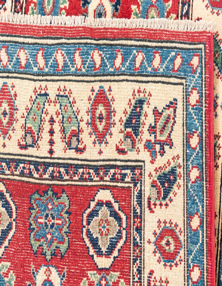 Detail image of  2' 8 x 9' 7  Hand Knotted Kazak Runner Rug
