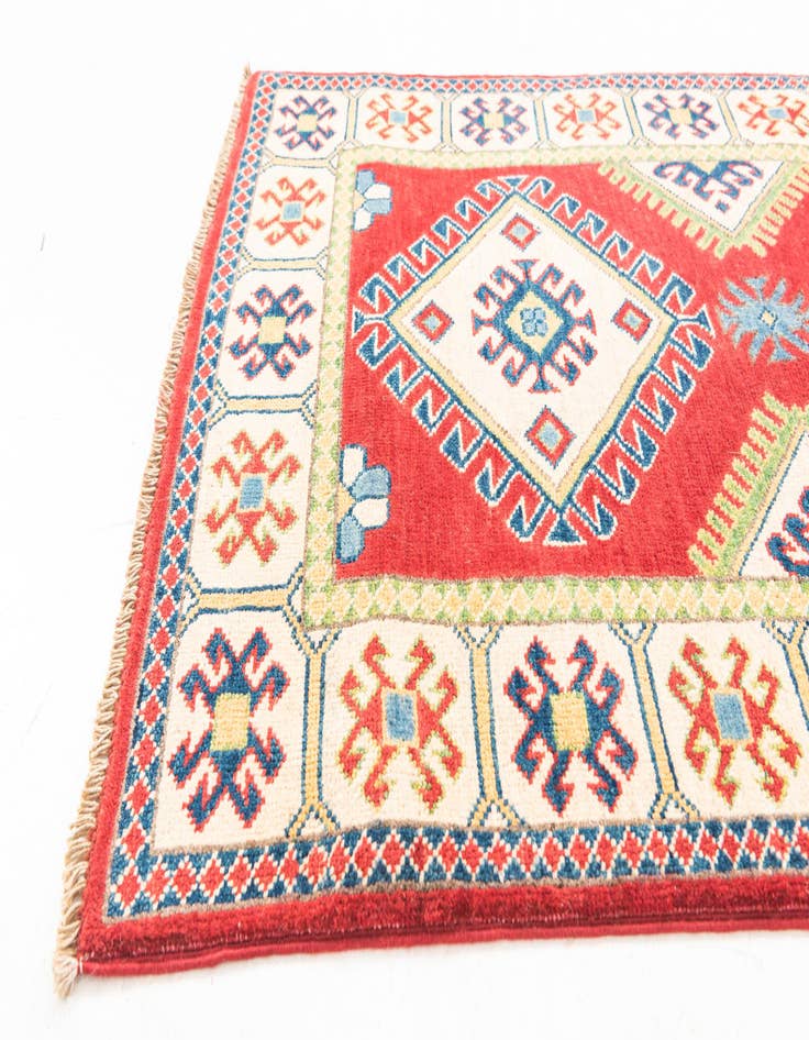 Detail image of  2' 8 x 10' 1  Hand Knotted Kazak Runner Rug
