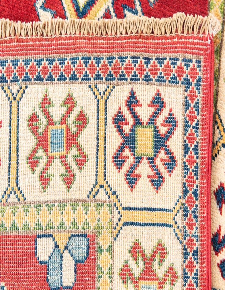 Detail image of  2' 8 x 10' 1  Hand Knotted Kazak Runner Rug