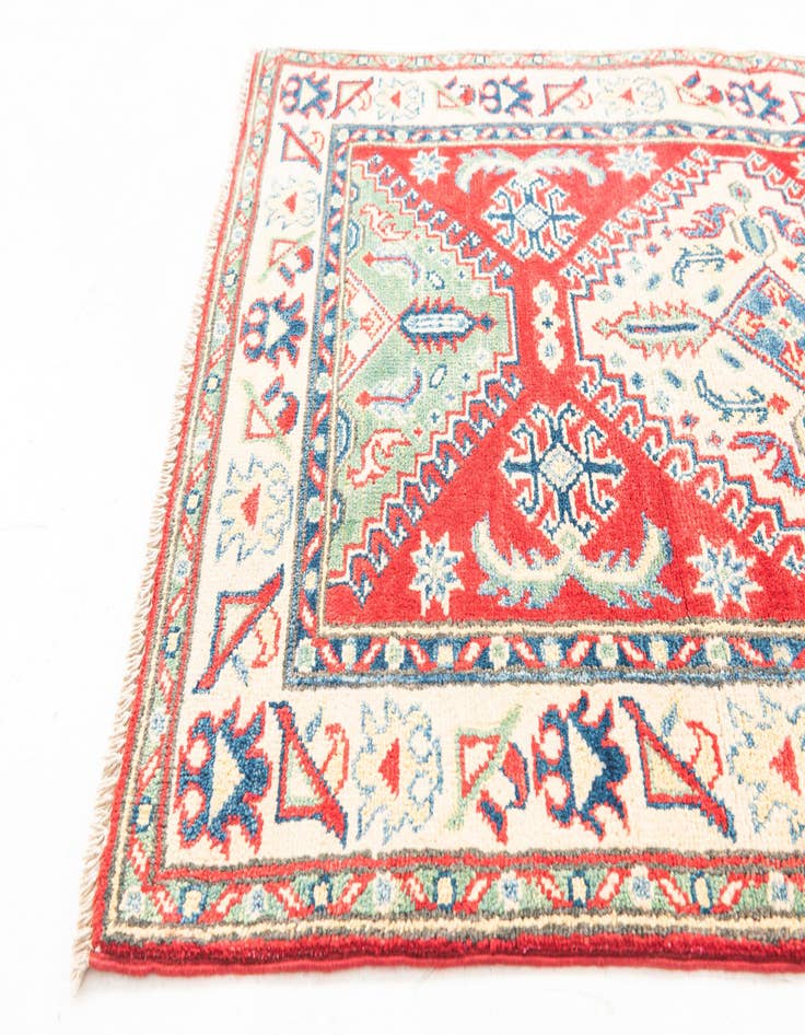 Detail image of  2' 8 x 9' 8  Hand Knotted Kazak Runner Rug