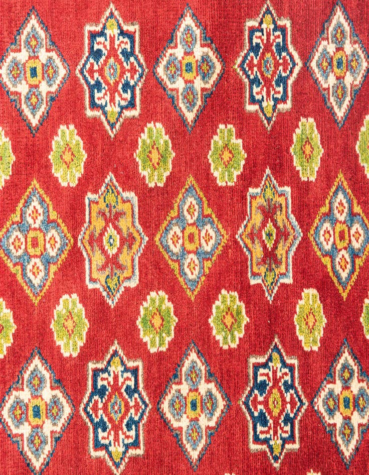 Detail image of  2' 9 x 10'  Hand Knotted Kazak Runner Rug