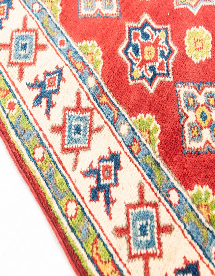 Detail image of  2' 9 x 10'  Hand Knotted Kazak Runner Rug