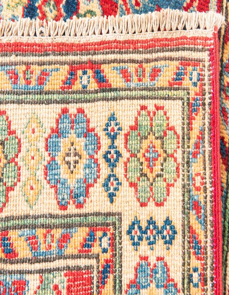 Detail image of  2' 8 x 9' 8  Hand Knotted Kazak Runner Rug