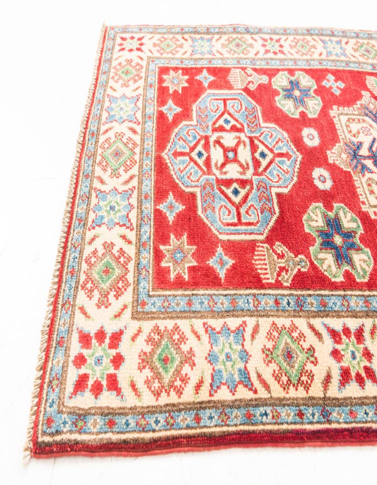 Detail image of  2' 8 x 9' 10  Hand Knotted Kazak Runner Rug