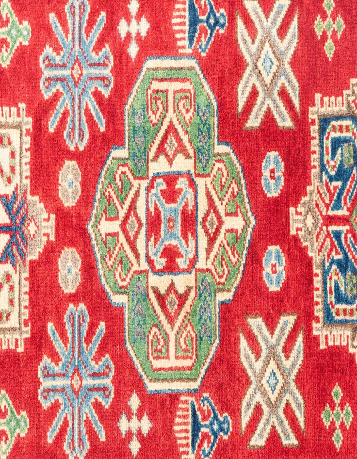 Detail image of  2' 8 x 9' 10  Hand Knotted Kazak Runner Rug