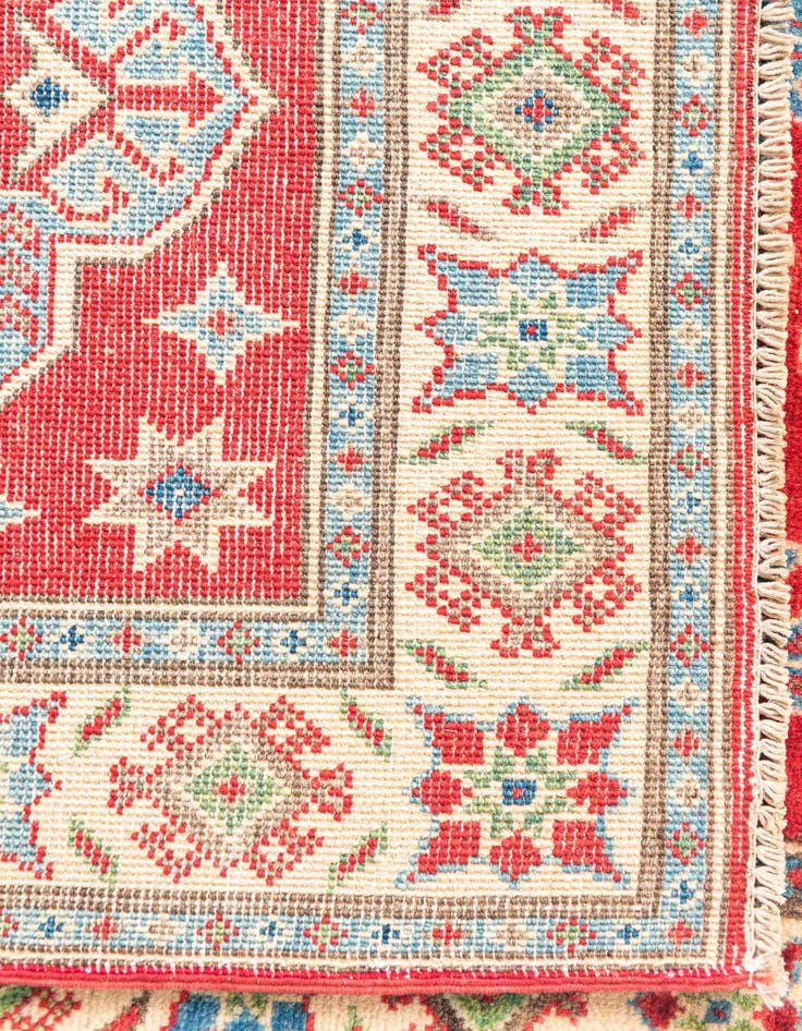 Detail image of  2' 8 x 9' 10  Hand Knotted Kazak Runner Rug